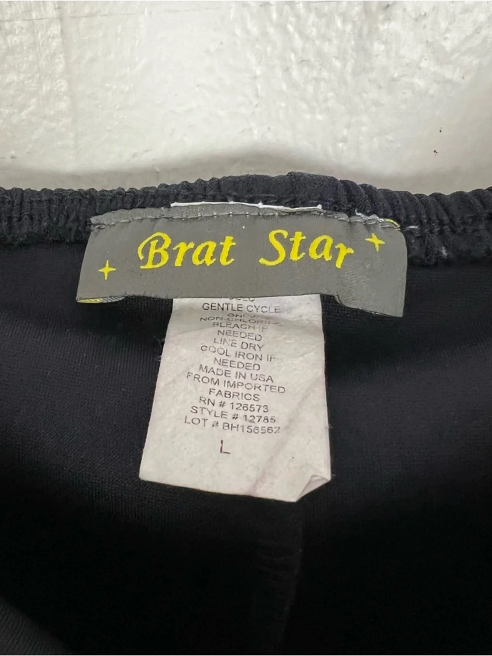Brat Star Dark Navy Ruffle‎ Neck Off Shoulder Fitted Dress Large ly - Picture 2 of 3